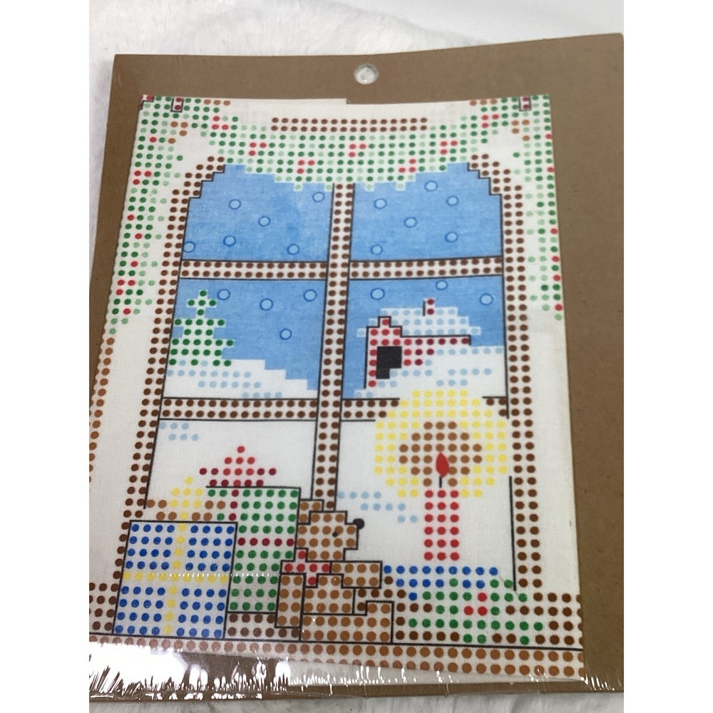 2‎ Vintage Bucilla Colorpoint Paint Stitching Merry Christmas Sampler Kit #63738 - Picture 7 of 7